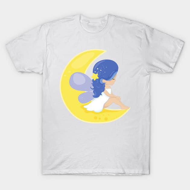 Stardust Fairy, Cute Fairy, Fairy On The Moon T-Shirt by Jelena Dunčević